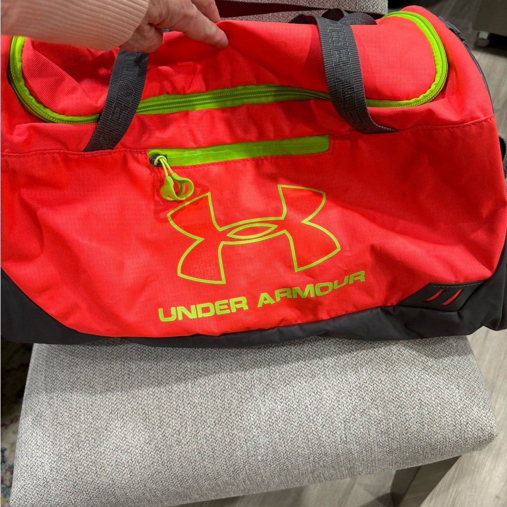 Under Armour Red and Green Duffel Bag